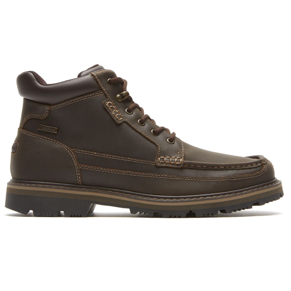 Botins Homem Rockport Waterproof Mid Moc Marrom,Portugal FKBPH-5162